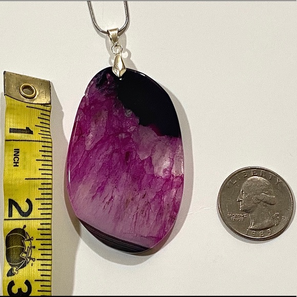 🐠Agate pendant on stainless steel chain - Picture 3 of 7